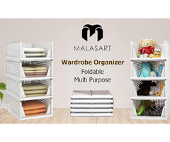 Malasart Wardrobe Organizer Multi Purpose Plastic Organizers For Office And Home