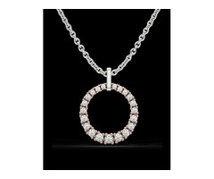 Diamond Circle Of Life Round Pendant Necklace