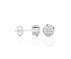 Purchase sterling silver moissanite earrings