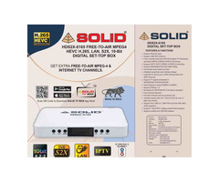 Solid HDS2X-6165 H.265 10Bits Hevc Dvb-S2X FullHD Fta Set-Top Box