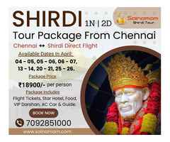 Direct Shirdi Tour Package from Chennai-Grab the discount offer of Rs 500