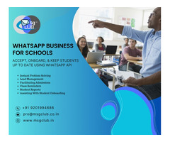 WhatsApp business for Education by Msgclub