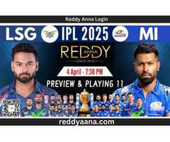 Get Your Bets on LSG vs MI – Get Your Reddy Anna ID & Start Winning Journey