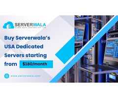 Buy Serverwala’s USA Dedicated Servers starting from $180/month